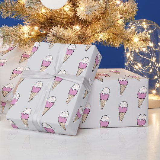 Eiscreme mit Sprinklen Modernes Niedliches Geschen Geschenkpapier (Feiertage)