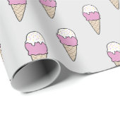 Eiscreme mit Sprinklen Modernes Niedliches Geschen Geschenkpapier (Rolleneckpunkt)