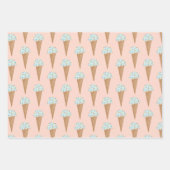 Eiscreme mit Sprinklen Modernes Niedliches Geschen Geschenkpapier Set (Vorderseite 3)