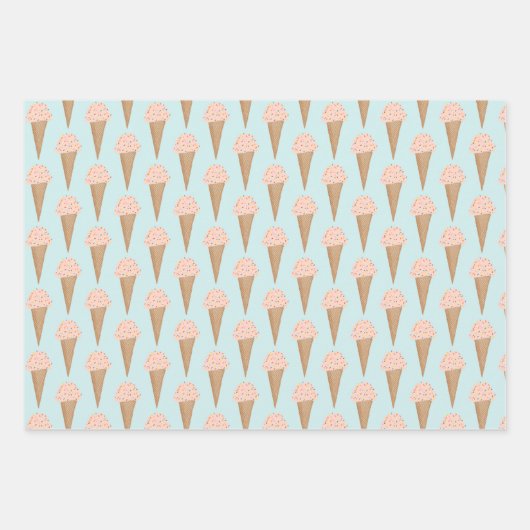 Eiscreme mit Sprinklen Modernes Niedliches Geschen Geschenkpapier Set (Vorderseite 2)