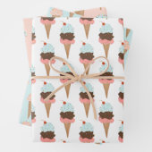 Eiscreme mit Sprinklen Modernes Niedliches Geschen Geschenkpapier Set (Beispiel)