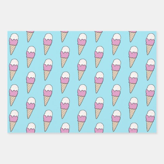 Eiscreme mit Sprinklen Modernes Niedliches Geschen Geschenkpapier Set (Vorderseite 3)