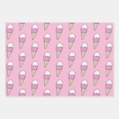 Eiscreme mit Sprinklen Modernes Niedliches Geschen Geschenkpapier Set (Vorderseite)