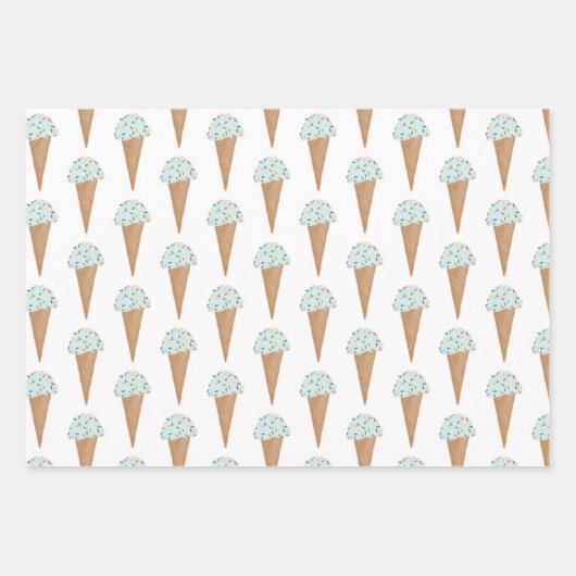 Eiscreme mit Sprinklen Modernes Niedliches Geschen Geschenkpapier Set (Vorderseite 3)
