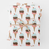 Eiscreme mit Sprinklen Modernes Niedliches Geschen Geschenkpapier Set (Beispiel)
