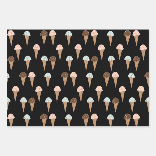 Eiscreme mit Sprinklen Modernes Niedliches Geschen Geschenkpapier Set (Vorderseite 3)