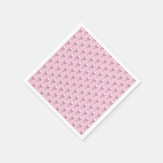 Eiscreme mit Sprinklen Modernes Niedliches Geschen Serviette (Ecke)