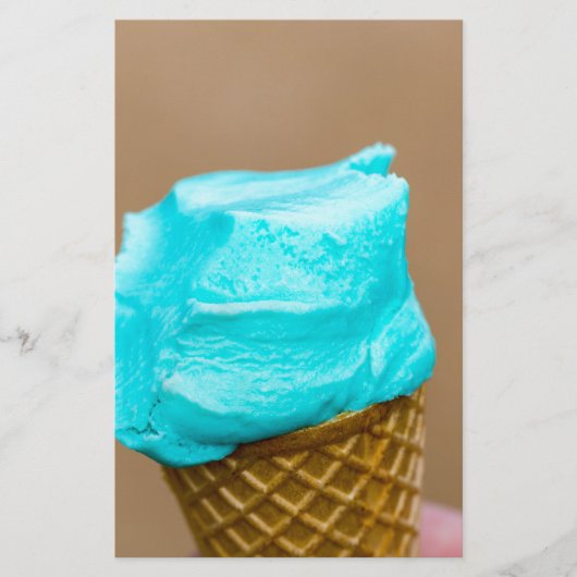 Eiscreme mit Waffelmakro Briefpapier (Vorderseite)