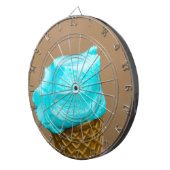 Eiscreme mit Waffelmakro Dartscheibe (Vorderseite rechts)