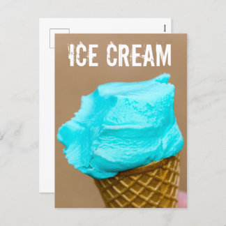 Eiscreme mit Waffelmakro Feiertagspostkarte