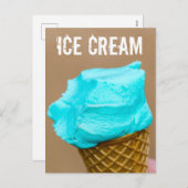 Eiscreme mit Waffelmakro Feiertagspostkarte (Vorne/Hinten)