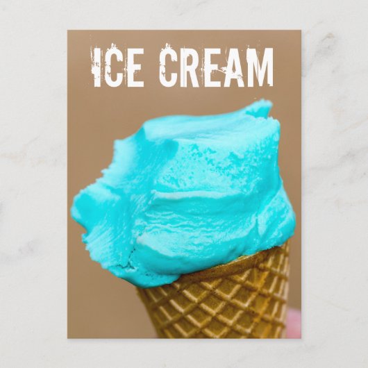 Eiscreme mit Waffelmakro Feiertagspostkarte (Vorderseite)