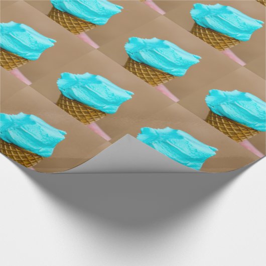 Eiscreme mit Waffelmakro Geschenkpapier (Ecke)