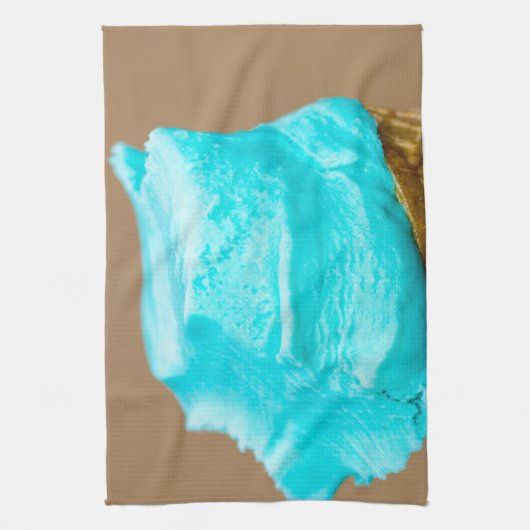 Eiscreme mit Waffelmakro Geschirrtuch (Vertikal)