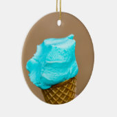 Eiscreme mit Waffelmakro Keramikornament (Rechts)