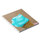 Eiscreme mit Waffelmakro Notizblock (angewinkelt)