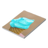 Eiscreme mit Waffelmakro Notizblock (Rotiert)