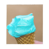 Eiscreme mit Waffelmakro Notizblock (Vorderseite)