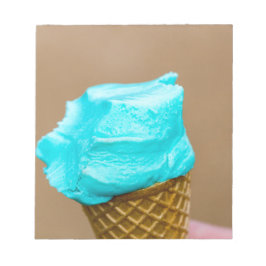 Eiscreme mit Waffelmakro Notizblock