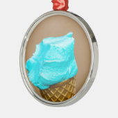 Eiscreme mit Waffelmakro Ornament Aus Metall (Links)