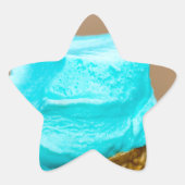 Eiscreme mit Waffelmakro Stern-Aufkleber (Vorderseite)