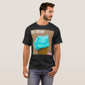 Eiscreme mit Waffelmakro T-Shirt (Vorne ganz)