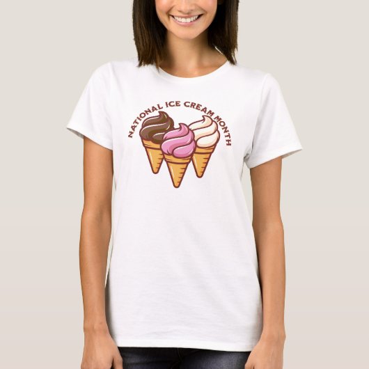 Eiscreme Monat T - Shirt (Vorderseite)