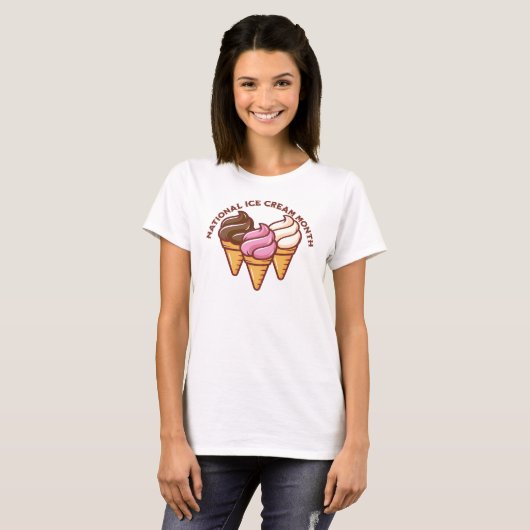 Eiscreme Monat T - Shirt (Vorne ganz)