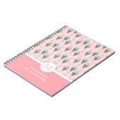 Eiscreme-Monogram-Notebook Notizblock (Linke Seite)