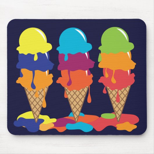 Eiscreme Mousepad (Vorne)