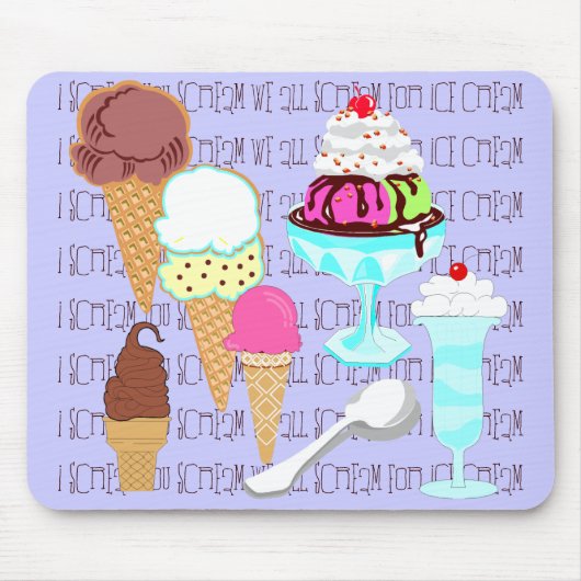 Eiscreme Mousepad (Vorne)