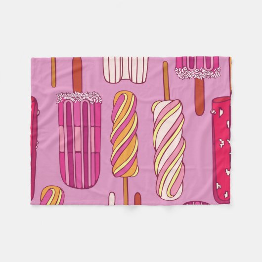 Eiscreme-Muster, Abbildung.  Fleecedecke (Vorderseite (Horizontal))