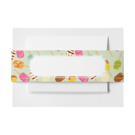 Eiscreme-Muster Einladungsbanderole (Vorderseite Beispiel)