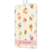 Eiscreme-Muster, Eiscreme, Ihr Name Autolufterfrischer (Links)