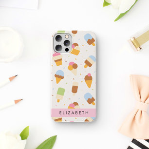 Eiscreme-Muster, Eiscreme, Ihr Name Case-Mate iPhone Hülle