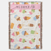 Eiscreme-Muster, Eiscreme, Ihr Name Decke (Vorderseite Vertikal)