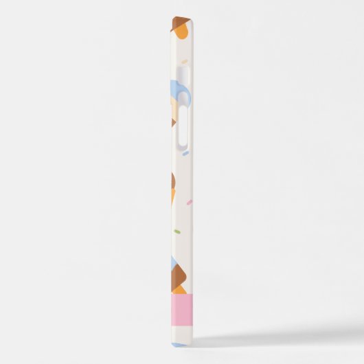 Eiscreme-Muster, Eiscreme, Ihr Name iPhone Hülle (Linke Seite)