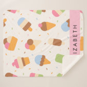 Eiscreme-Muster, Eiscreme, Ihr Name Sherpadecke (Vorderseite (Horizontal))