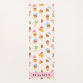 Eiscreme-Muster, Eiscreme, Ihr Name Yogamatte (Vorderseite)