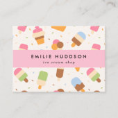 Eiscreme-Muster, Eiscreme-Shop, Ice Creme Parlo Visitenkarte (Vorderseite)