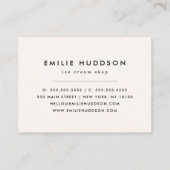 Eiscreme-Muster, Eiscreme-Shop, Ice Creme Parlo Visitenkarte (Rückseite)