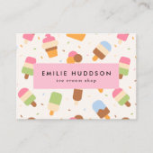 Eiscreme-Muster, Eiscreme-Shop, Ice Creme Parlo Visitenkarte (Vorderseite)