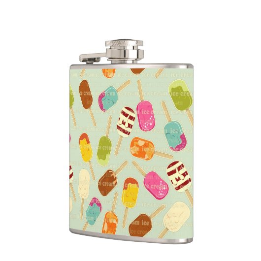 Eiscreme-Muster Flachmann (Links)