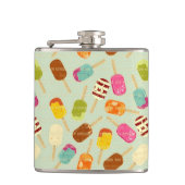 Eiscreme-Muster Flachmann (Vorderseite)