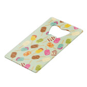 Eiscreme-Muster Geldbeutel Flaschenöffner (Rückseite Schrägansicht)