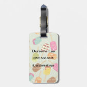 Eiscreme-Muster Gepäckanhänger (Rückseite vertikal)