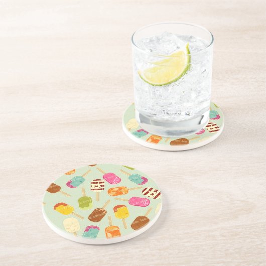 Eiscreme-Muster Getränkeuntersetzer (Seite)