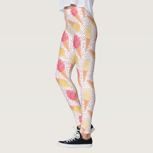 Eiscreme-Muster-Leggings Leggings (Links)