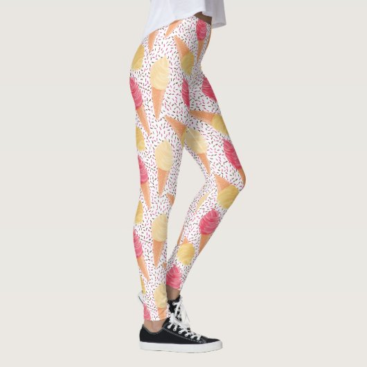 Eiscreme-Muster-Leggings Leggings (Rechts)