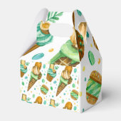 Eiscreme-Muster mit karamellfarbenem Eis Geschenkschachtel (Rückseite)